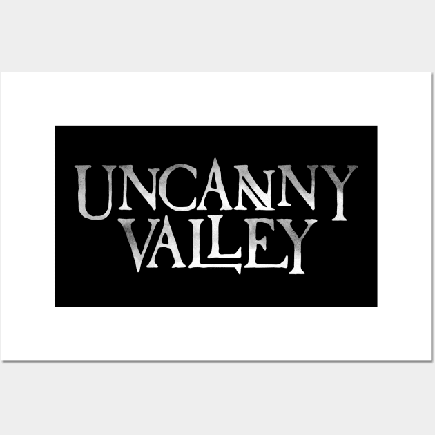 Uncanny Valley podcast logo - white Wall Art by Dayton Writers Movement: Audio Dramas